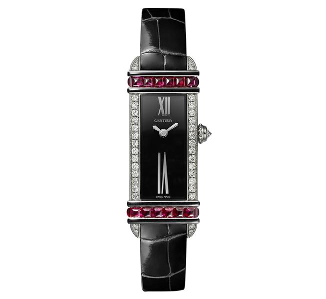 The female copy watches are decorated with rubies.