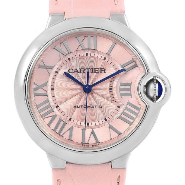 UK Pretty Replica Ballon Bleu De Cartier WSBB0007 Watches In Pink