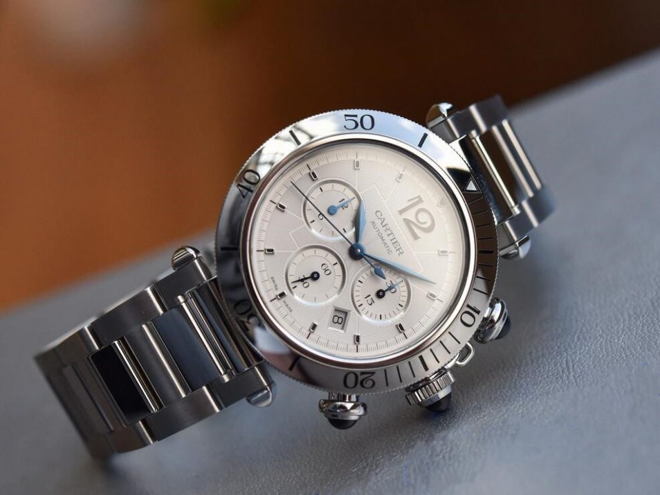 Review Best 41MM Replica Pasha De Cartier Watches Sale