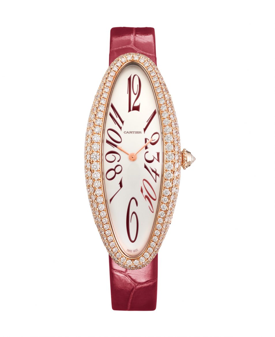 Luxury Replica Cartier Baignoire Allongée MM Cortina Watch Golden Jubilee Edition Specifications